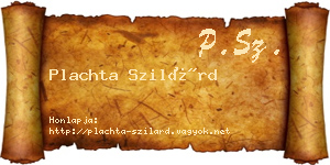 Plachta Szilárd névjegykártya