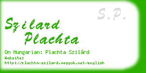 szilard plachta business card